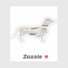 Dackel Dackel Dackel Dog-Namen Aufkleber