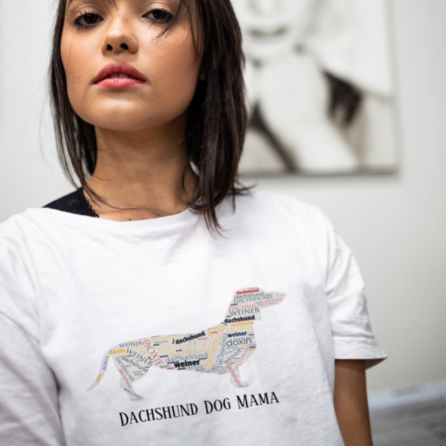 Dackel Dackel Dackel Hund Mama Worte T-Shirt (Von Creator hochgeladen)