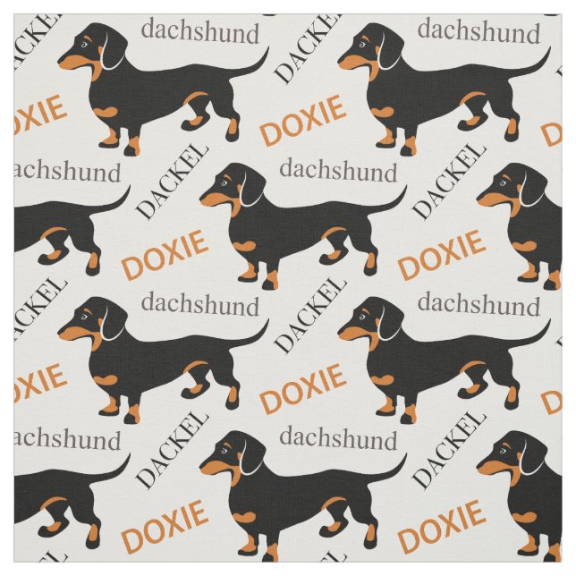 Dackel, Dackel, Dackel-niedliches Hundemuster Stoff (Muster)