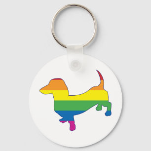 Dackel/Dackel des Gay Pride Schlüsselanhänger