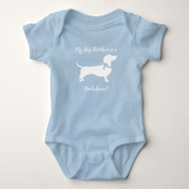 Dackel Dackel Dog Baby Dusche Blue Boy Baby Strampler
