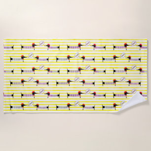 Dackel Dackel Dog Bonjour Strandtuch