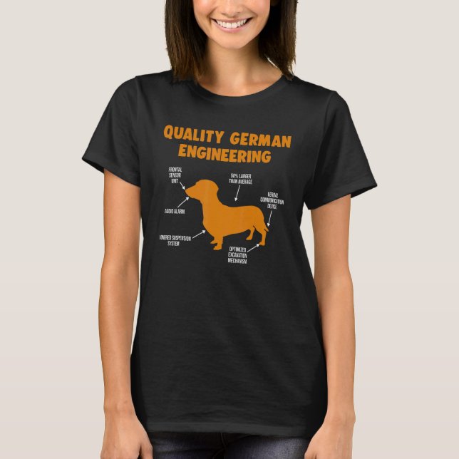Dackel Dackel Dog En T-Shirt (Vorderseite)