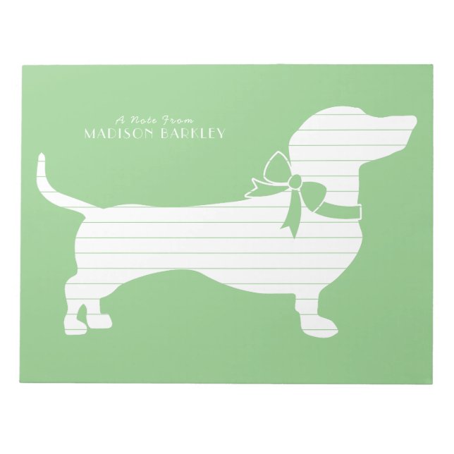 Dackel Dackel Dog Welpe Notepad Notizblock (Vorderseite)
