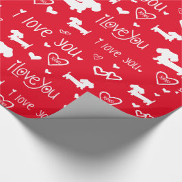 Dackel Dackel Hund Herz Liebe Geschenkpapier Wrap
