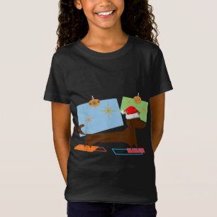 Dackel Dackel Hund Retro Mitte Jahrhundert Moderne T-Shirt