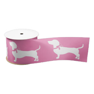 Dackel Dackel Hund Welpe Satin Ribbon Satinband