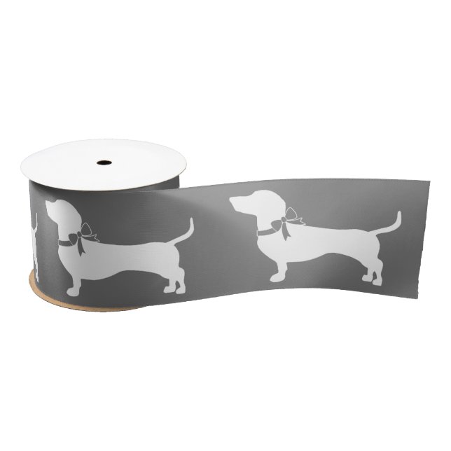 Dackel Dackel Hund Welpe Satin Ribbon Satinband (Spule)