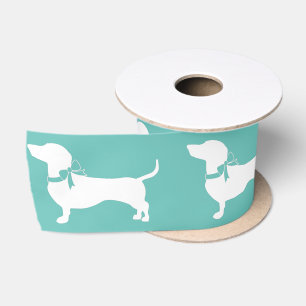 Dackel Dackel Hund Welpe Satin Ribbon Satinband