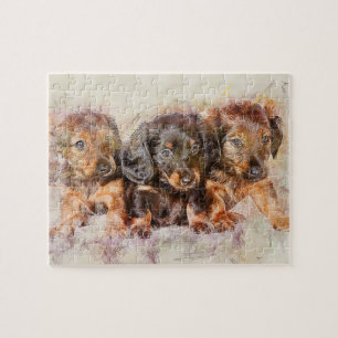 Dackel Dackel Hundewelpen Puzzle