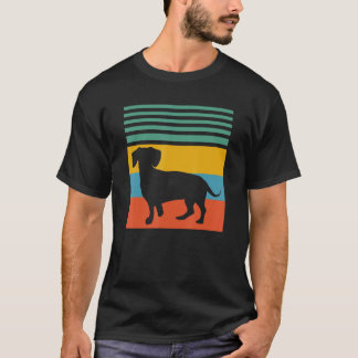Dackel Dackel Retro-Design T-Shirt