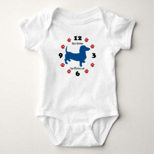 Dackel Dackel Rettungsuhr Baby Strampler