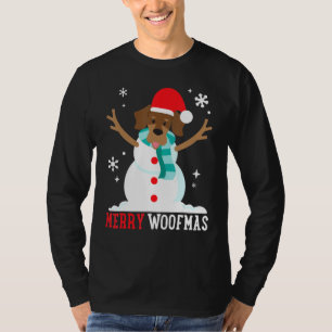 Dackel Dackel Snowman Funny Niedlich Weihnachten T-Shirt