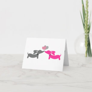 Dackel Dackel Valentinstag Karte