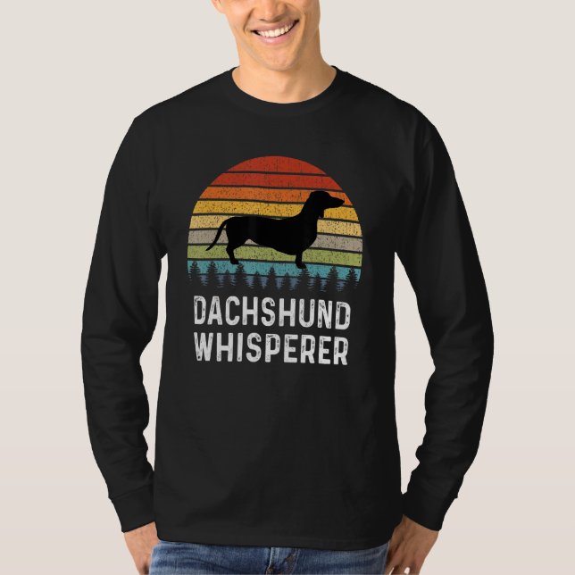Dackel Dackel Whisperer Retro Dackel T-Shirt (Vorderseite)