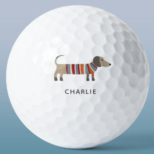 Dackel Dackel Wurst Hund Personalisiert Golfball