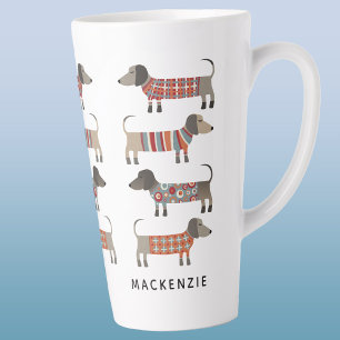 Dackel Dackel Wurst Hund Personalisiert Milchtasse