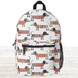 Dackel Dackel Wursthund Bedruckter Rucksack