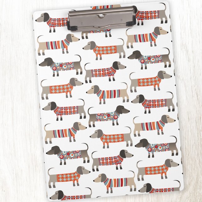 Dackel Dackel Wursthund Klemmbrett (Dachshund Wiener Sausage Dog clipboard)