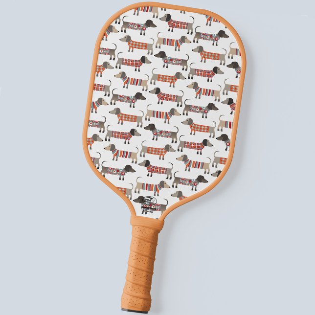 Dackel Dackel Wursthund Pickleball Schläger (Fun Dachshund Wiener Sausage Dog pickleball paddle for dog lovers)
