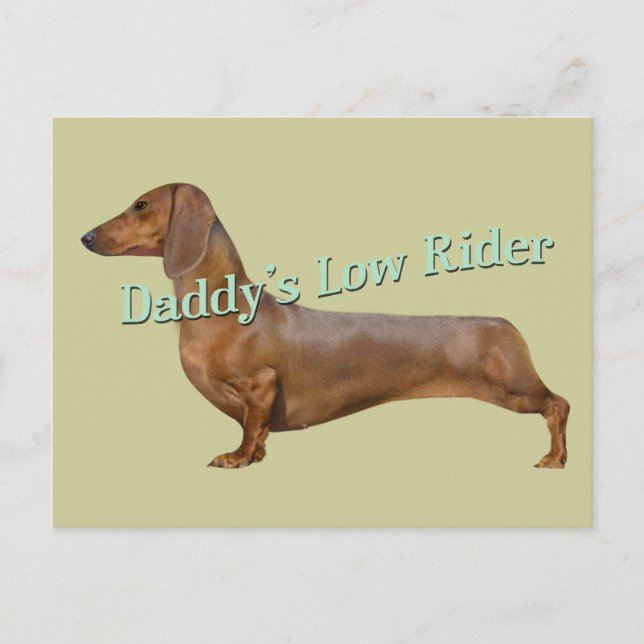Dackel Daddy's Low-Rider-Geschenke Postkarte (Vorderseite)