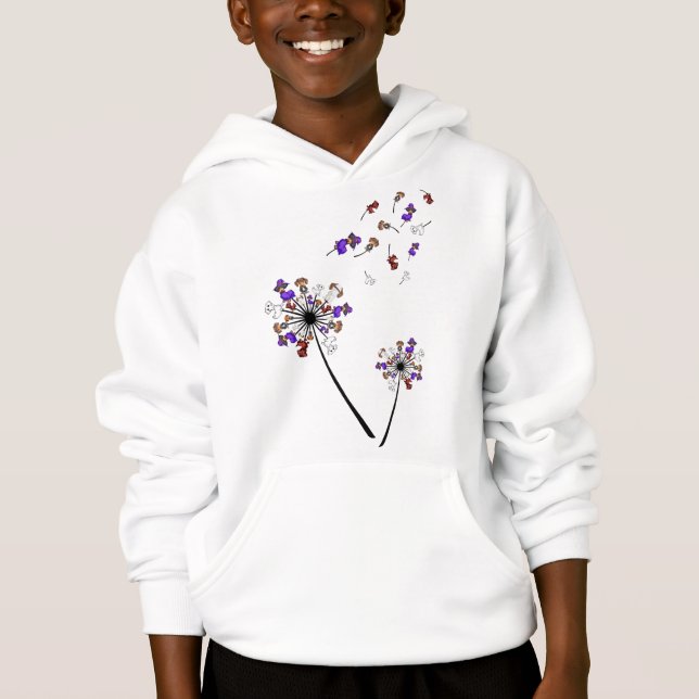 Dackel Dandelion Blume Halloween Kostümideen Hoodie (Vorderseite)
