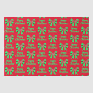 Dackel Daxie Christmas Dog & Bow Red Seidenpapier