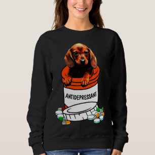 Dackel Depressiva Niedlich Hund Sweatshirt
