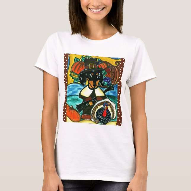 Dackel der Erntedank T-Shirt (Vorderseite)