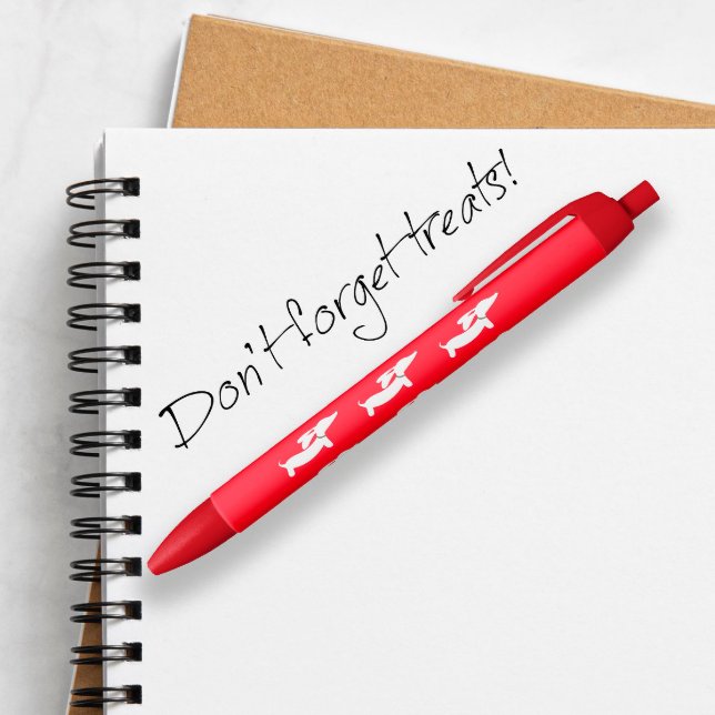 Dackel der roten Dackel Dogentink Pen Kugelschreiber (Dachshund in pen for doxie moms and wiener dog dads)