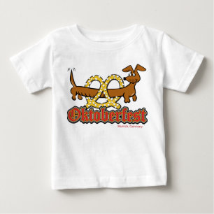 Dackel des Oktoberfests und der Bretzel Baby T-shirt