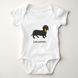 Dackel Design Personalisiert Baby Strampler