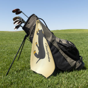 Dackel Design Personalisiert Golfhandtuch