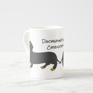 Dackel Design Personalisiert Prozellantasse