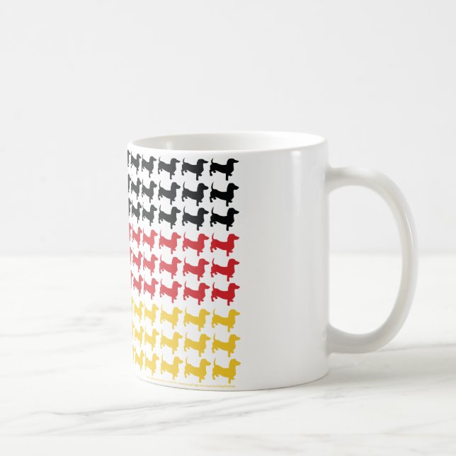 DACKEL-DEUTSCHLAND-FLAG KAFFEETASSE (Rechts)