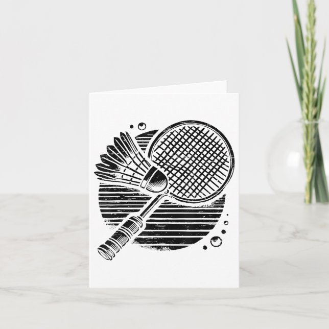 Dackel Dog Badminton Player Shuttle Karte (Vorderseite)