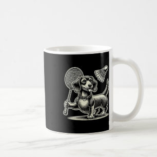 Dackel Dog Badminton Player Shuttle Men Women Kaffeetasse