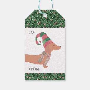 Dackel Dog Frohe Weihnachten Geschenkanhänger