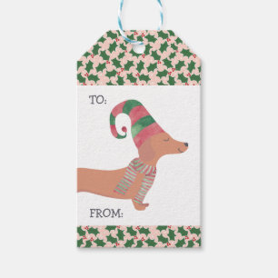 Dackel Dog Frohe Weihnachten Geschenkanhänger