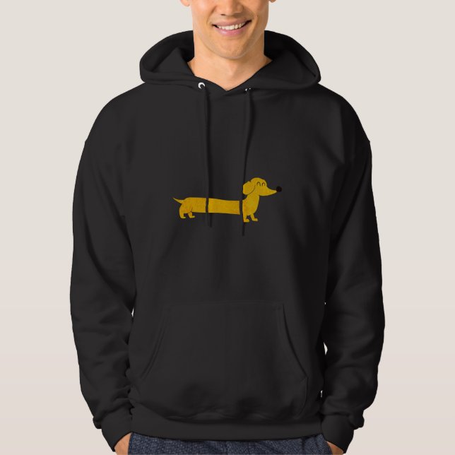 Dackel Dog Fun Farbiges Muster Hoodie (Vorderseite)