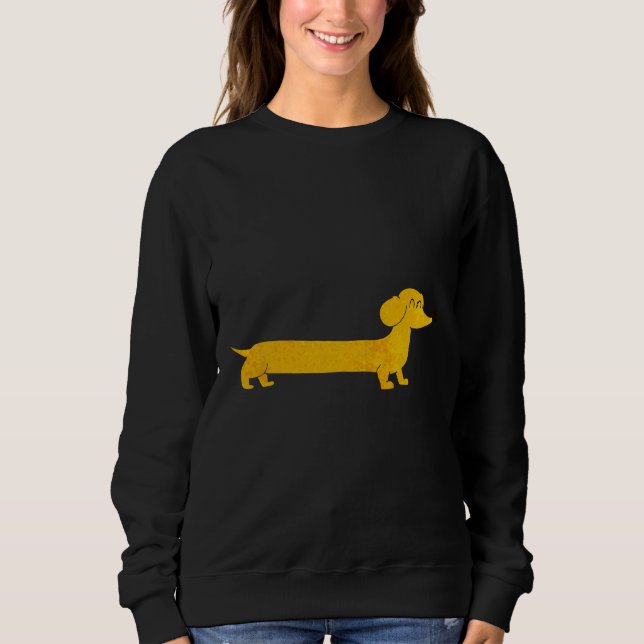 Dackel Dog Fun Farbiges Muster Sweatshirt (Vorderseite)