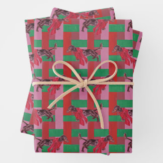 Dackel Dog Holiday Wrapping Paper Geschenkpapier Set