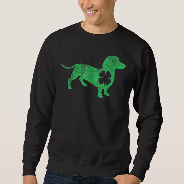 Dackel Dog Kleeblatt St Patrick S Day Saint Padd Sweatshirt (Vorderseite)
