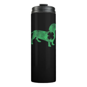 Dackel Dog Kleeblatt St. Patrick's Day Saint Pad Thermosbecher