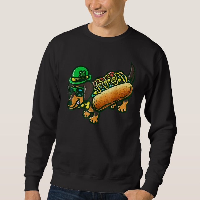 Dackel Dog Leprechau St Patrick Day Saint Paddy Sweatshirt (Vorderseite)