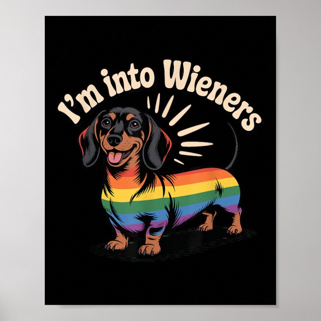 Dackel Dog Lgbtq Gay Pride Poster (Vorne)