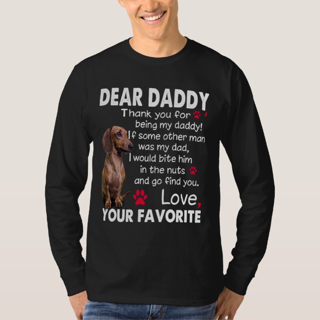 Dackel Dog Liear Daddy Funny Dackel Daddy Quo T-Shirt (Vorderseite)