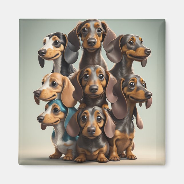 Dackel Dog Lover Gift Magnet (Vorne)