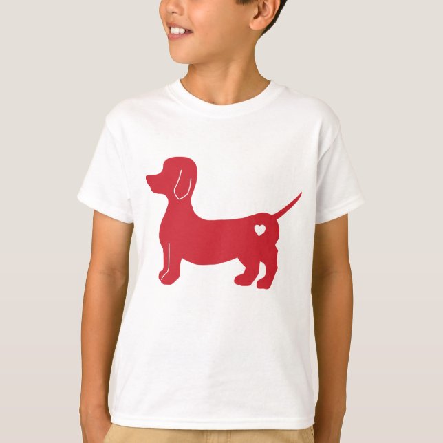 Dackel Dog Lover in Rot | Mama von Hunden | Welpe  T-Shirt (Vorderseite)
