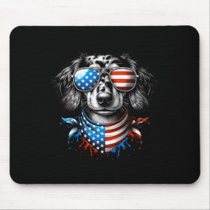Dackel Dog Patriotic 4. Juli American USA F Mousepad